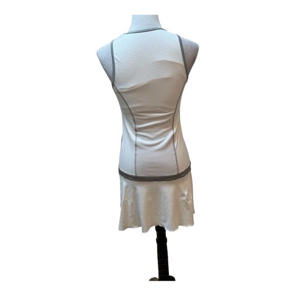 SOFTBELLA Womens Tennis Dress Athletic Skort Sleeveless Athleisure White M - Picture 3 of 7